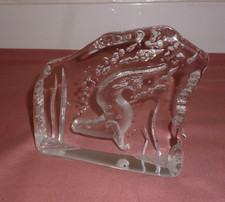 Dartington Crystal DIVING OTTER Glass Ornament Signed A Capredoni - VGC