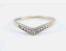 9ct gold diamond wishbone ring