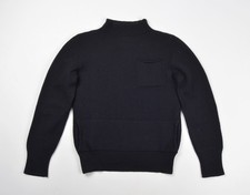Men's NIGEL CABOURN Charcoal Mock Neck 100% Superfine Merino Wool Sweater Sz 50