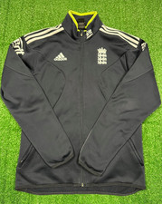England Cricket 2010 Black Adidas Fleece Jumper | Mens Adult Medium Full Zip Top