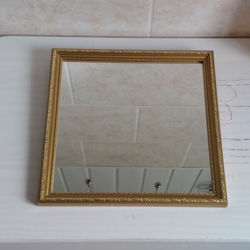 Vintage wall mirror wood - vintage,