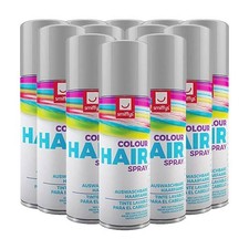 Silver Temporary Hair Spray Cans 125ml - Pack of 12