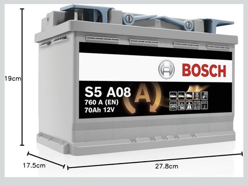 Bosch s5a08 car battery 70a - s5a08,