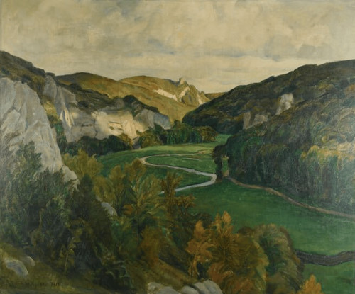 German valley with - with, river