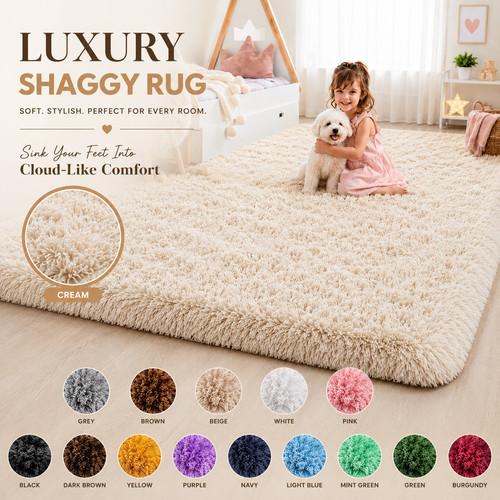 Thick large shaggy rugs non - thick,
