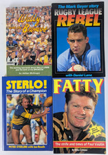 Vintage Rugby League NRL Biographies Books Mark Geyer Sterlo Fatty Wally Lewis
