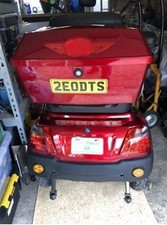 Mobility Scooter Number Plate Personalised one 40mmx150mm Any Name/Flag or plain