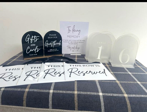 Wedding acrylic sign set - acrylic,