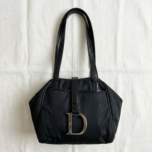 Dior vintage black ring flap - vintage, d-ring