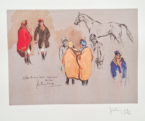 John king signed print horse - john,
