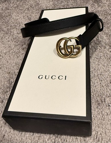 Gucci black skinny - black, belt