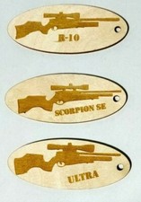 Laser Cut Key Fobs depicting