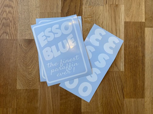 Esso blue sticker - sticker, decal