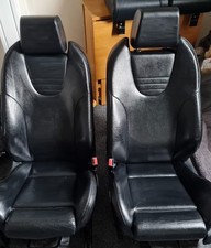 FORD FOCUS ST225 ST3 FULL LEATHER SEATS FRONT + REAR MK2 3DR BLACK RECAROS