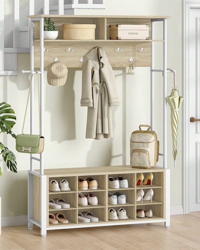 Hall tree with shoe storage - with,