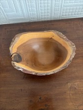 JOHN SHORROCK WOODTURNER WOODEN BOWL - YEW 19cm