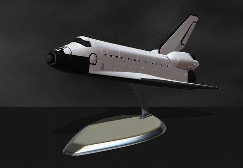 Space shuttle with pedestal - shuttle,