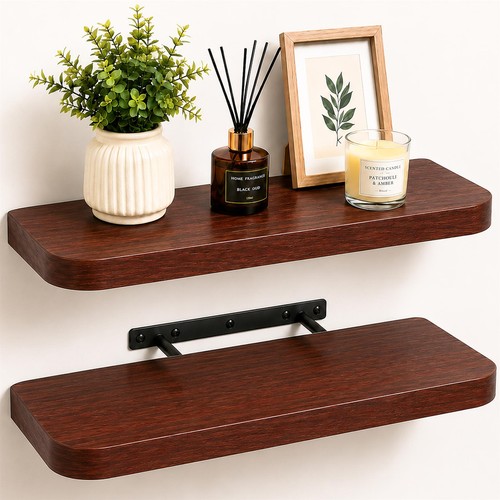 Curved floating shelf set 2 - shelf,