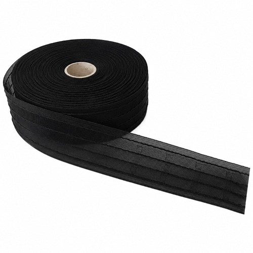 Black netpleat curtain heading - curtain,