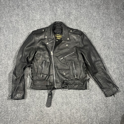 Vtg genuine leather motorcycle - vtg,
