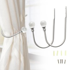 2Pcs Metal Crystal Curtain