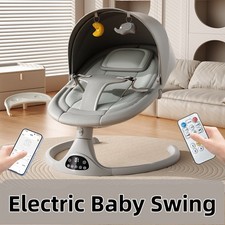 Bluetooth Electric Baby Swing Infant Music Cradle Bouncer Chair Rocker Remote UK