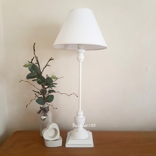Rustic white wooden table - wooden,