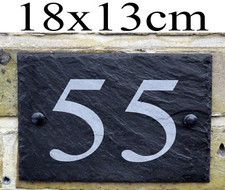 Rustic Slate House Gate Sign Plaque Door Number Personalised Name Plate