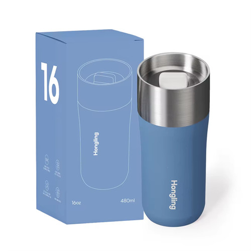 Stainless steel travel mug - stainless,