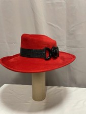 philip treacy red Felt wide