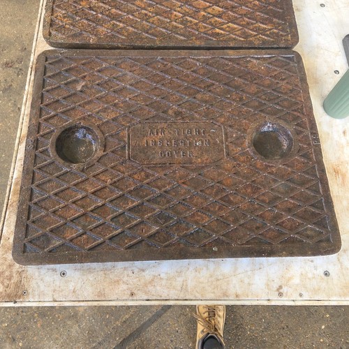 Cast iron manhole cover - cast,