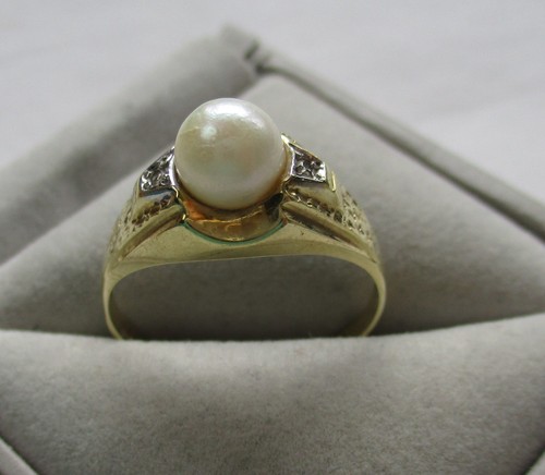 Pretty 585 gold ladies ring - ladies,