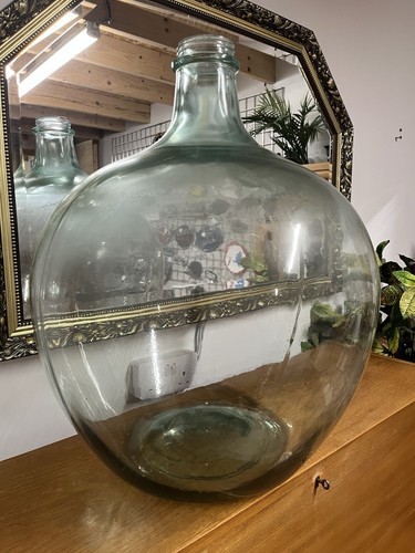 Large vintage glass terrarium - large,