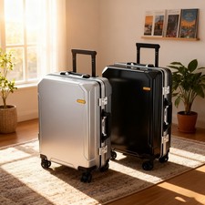 Hand Luggage ABS+PC Double TSA locks 26/20in Aluminum frame Hard Shell Suitcase