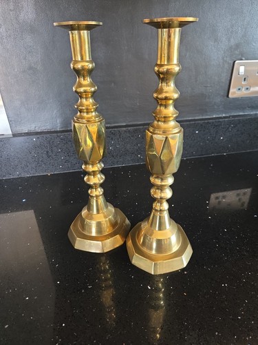 Pair victorian brass - victorian,