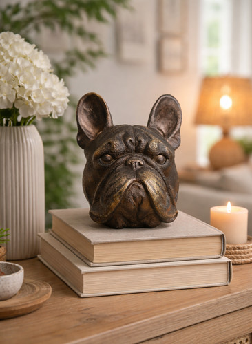 French bulldog head ornament - bulldog,