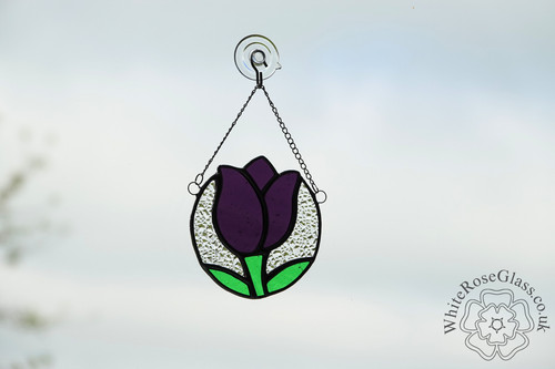 Stained glass tulip flower - tulip,
