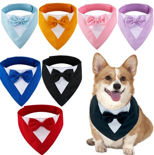 Dog tuxedo wedding bandana - tuxedo,
