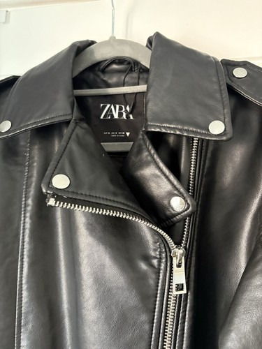 Zara black faux - zara,