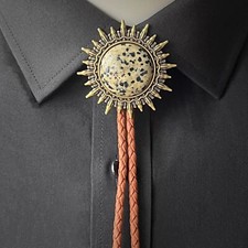 Spotted Stone Bolo Tie Western