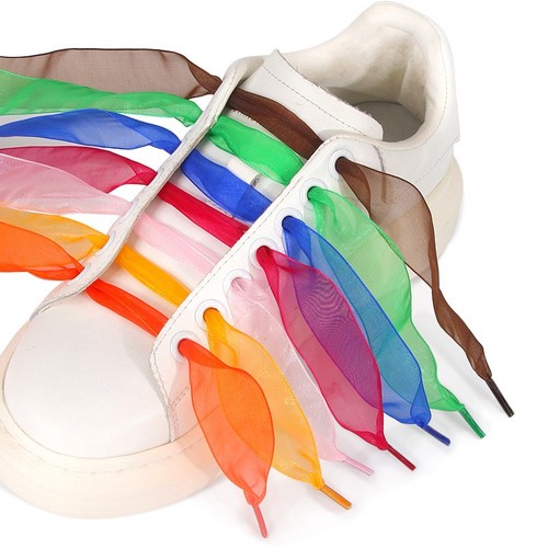 Silky ribbon flat shoelaces - ribbon,