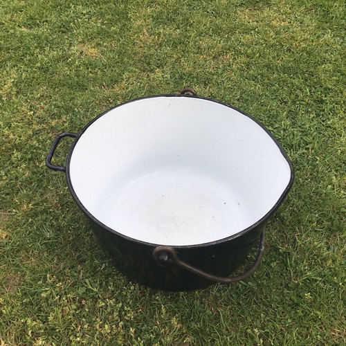 Vintage retro enamel cast iron - vintage,