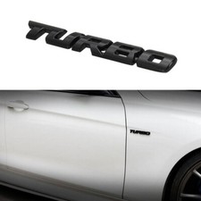 Black 3D TURBO Letter Sport