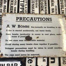 AW Bombs Precautions Antique