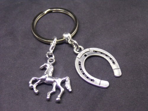 Lucky horseshoe keyring - lucky, &