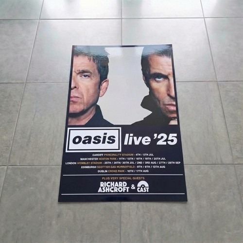 Oasis 2025 tour - uk, poster