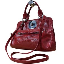 Longchamp Shoulder Bag 2way red enamel