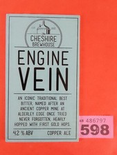Beer Pump Clip Badge   The Cheshire Brewhouse   Engine Vein