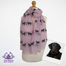 BLACK LABRADOR SCARF CREAM