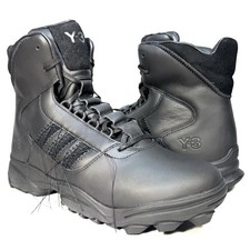 Y-3 Adidas Mens GSG9 Leather Lace Up High Top Sneaker Boots Black (MSRP $400)